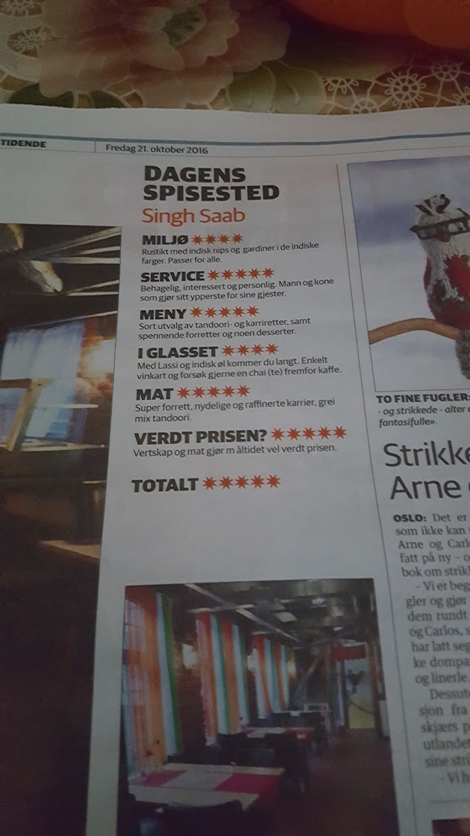 Menu Singh Saab - The Authentic Indisk Restaurant-6